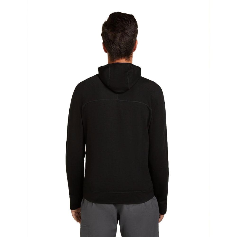 Icebreaker Merino 360 RealFleece Elemental LS Hood Black vest