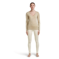 Icebreaker Mer 200 Oasis LS V Neck Women's Bay Hthr lange mouw shirt