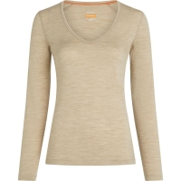 Icebreaker Mer 200 Oasis LS V Neck Women's Bay Hthr lange mouw shirt
