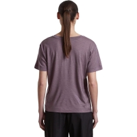 Icebreaker Mer 150 Tech Lite SS Relax V Neck Tee Women's Grey Plum t-shirt