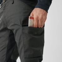 Fjällräven Kaipak Trousers Regular Dark Grey-Black lange broek