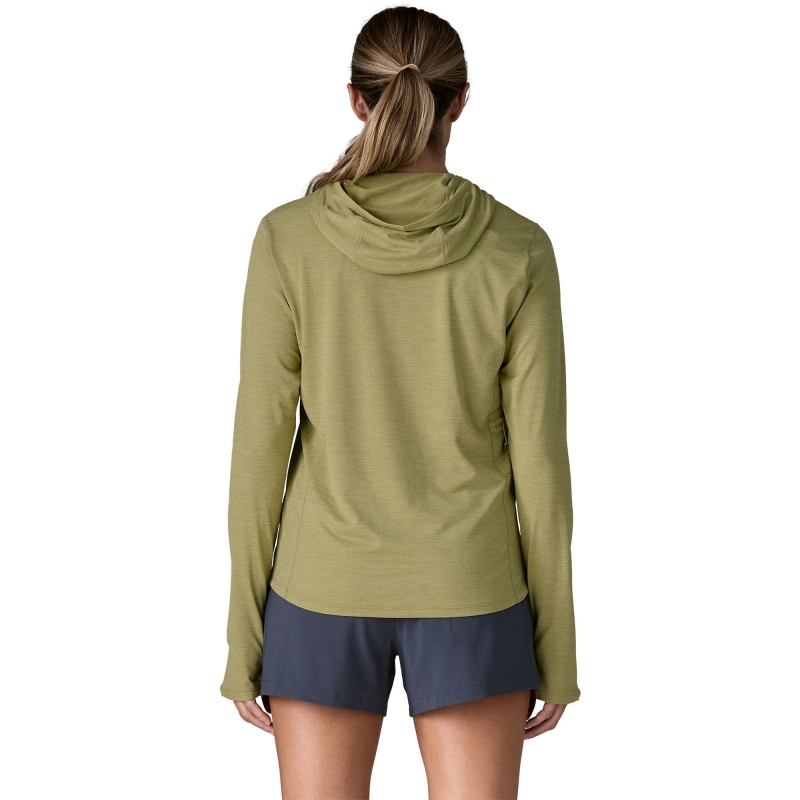 Patagonia Cap Cool Sun Hoody Women's Gumtree Green - Light Gumtree  lange mouw shirt