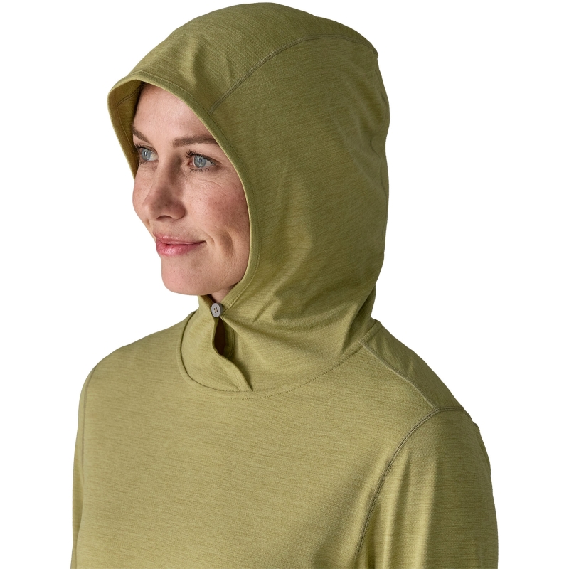 Patagonia Cap Cool Sun Hoody Women's Gumtree Green - Light Gumtree  lange mouw shirt