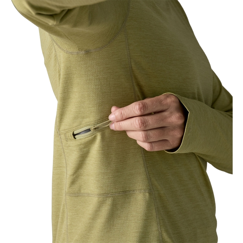 Patagonia Cap Cool Sun Hoody Women's Gumtree Green - Light Gumtree  lange mouw shirt