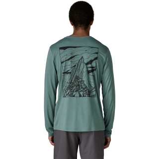 Patagonia L/S Cap Cool Daily Shirt - Cloud Crag Blue Sage - Light Blue Sage X-