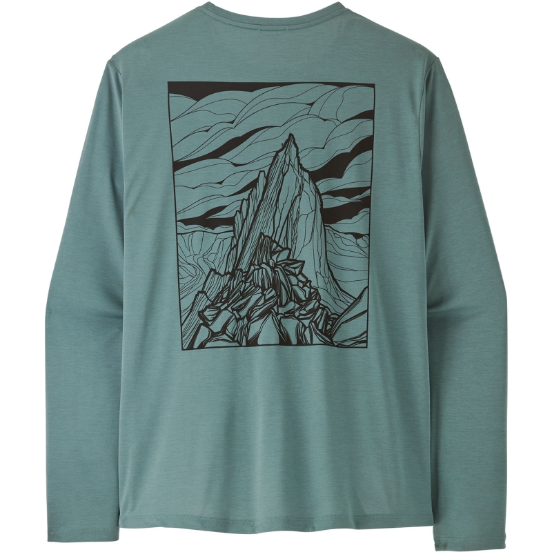 Patagonia L/S Cap Cool Daily Shirt - Cloud Crag Blue Sage - Light Blue Sage X- lange mouw shirt