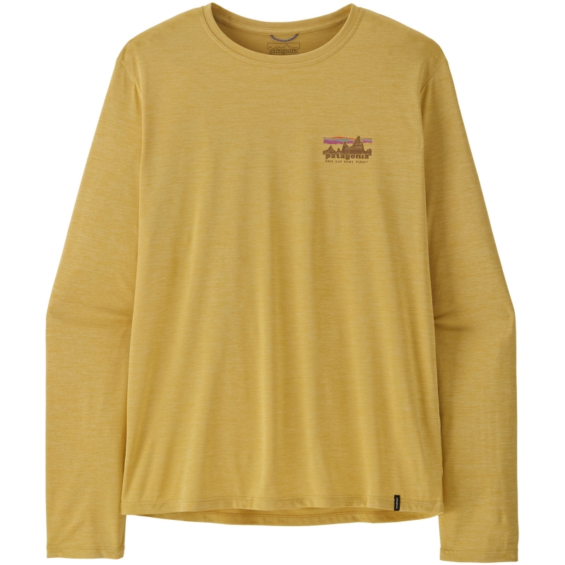 Patagonia L/S Cap Cool Daily Shirt - '73 Skyline Limestone Yellow - Light Limes lange mouw shirt