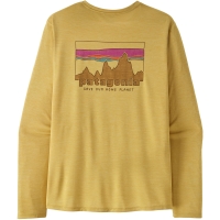 Patagonia L/S Cap Cool Daily Shirt - '73 Skyline Limestone Yellow - Light Limes lange mouw shirt