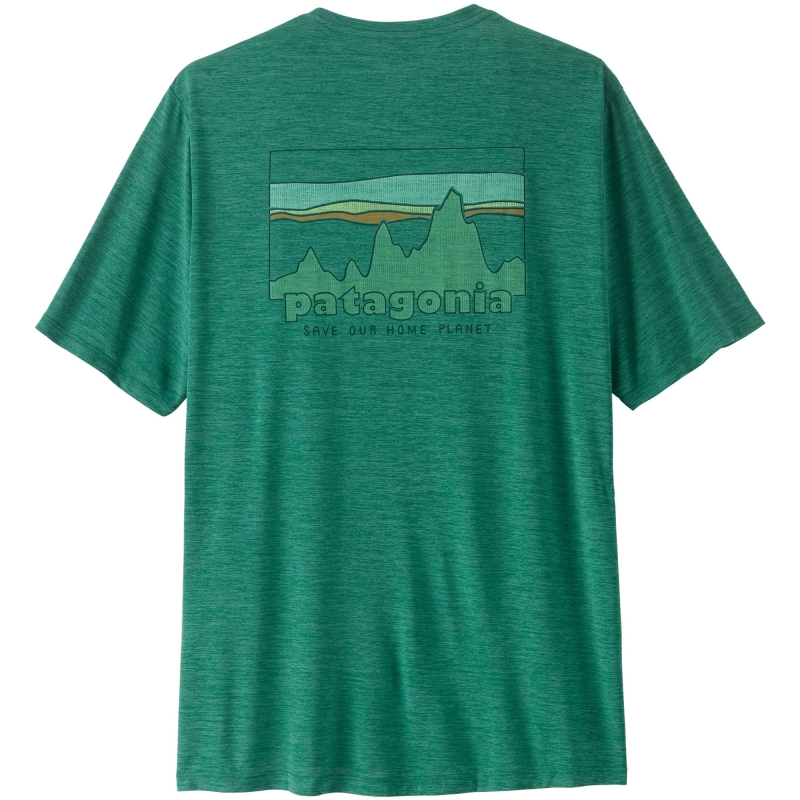 Patagonia Cap Cool Daily Shirt - '73 Skyline Gem Green - Light Gem Green X- t-shirt