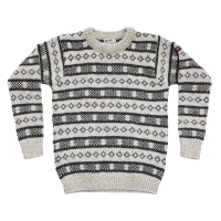 Devold Alnes Wool Sweater Grey Melange/Anthracite trui
