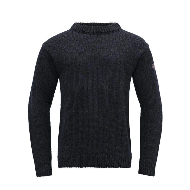 Devold Nansen Wool Sweater Navy trui