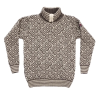 Devold Svalbard Wool Zip Neck Falcon/Offwhite trui