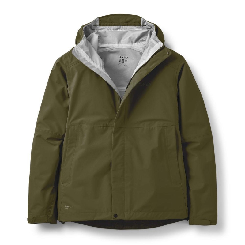 RAB Firewall Jacket Women's Army regenjas