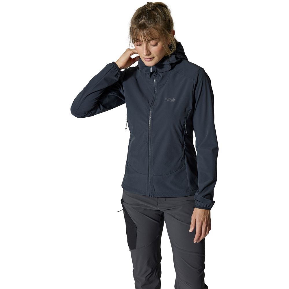 Rab Borealis Hoody Women's Beluga QWS-77-BEL jassen online bestellen bij Kathmandu Outdoor & Travel
